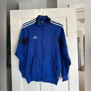 adidas Y2K Royal Blue Full-Zip Training Jacket with White Stripes